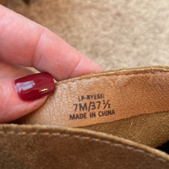 Lucky Suede Peep Toe Booties - Picture 6 of 7